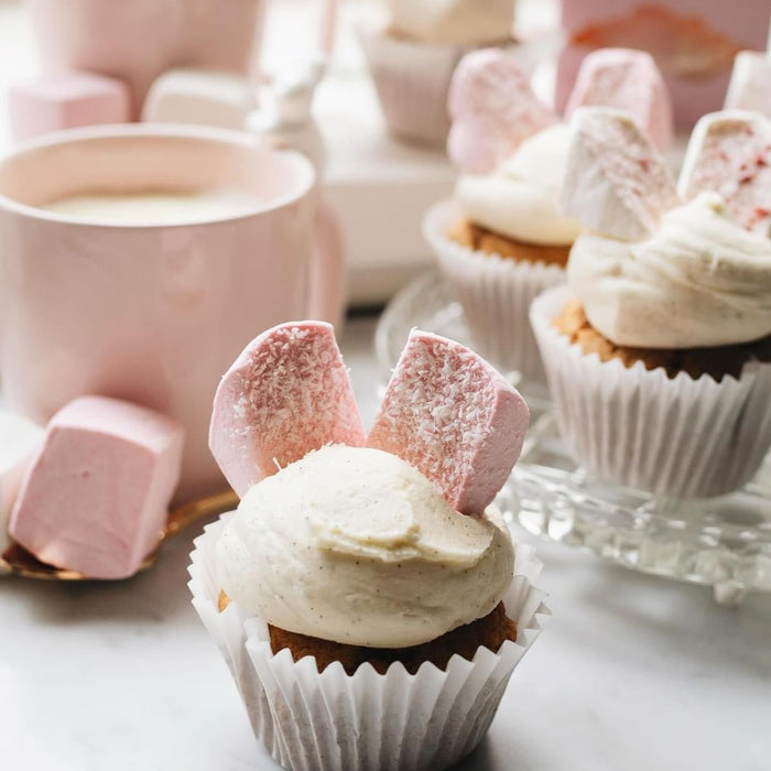 Panela & Vanilla Easter Bunny Cupcakes - tui + mo collective