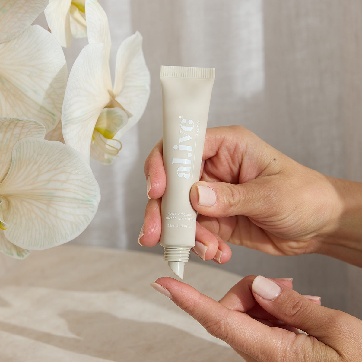 al.ive Tinted Lip Butter - Nude Coconut