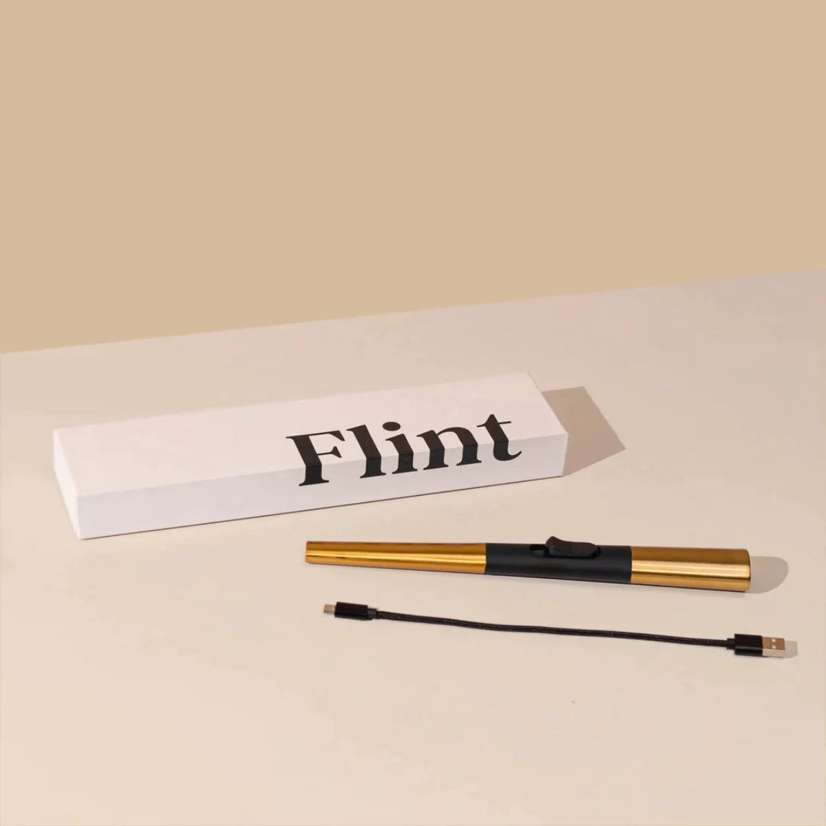 FLINT RECHARGABLE LIGHTER GOLD