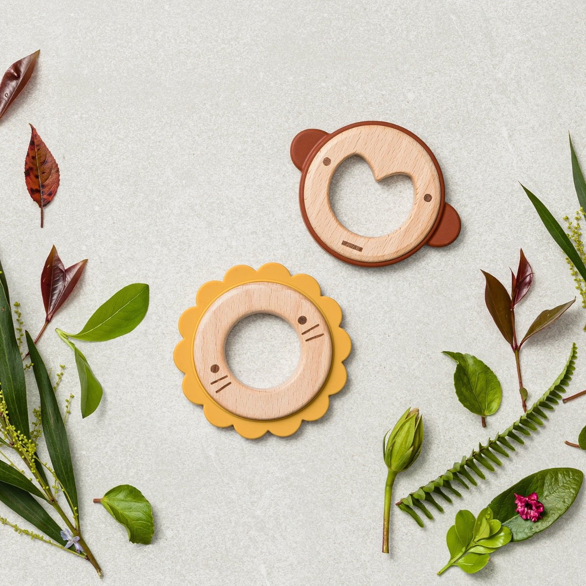 Over The Dandelions-Lee the Lion Teether Wood + Silicone