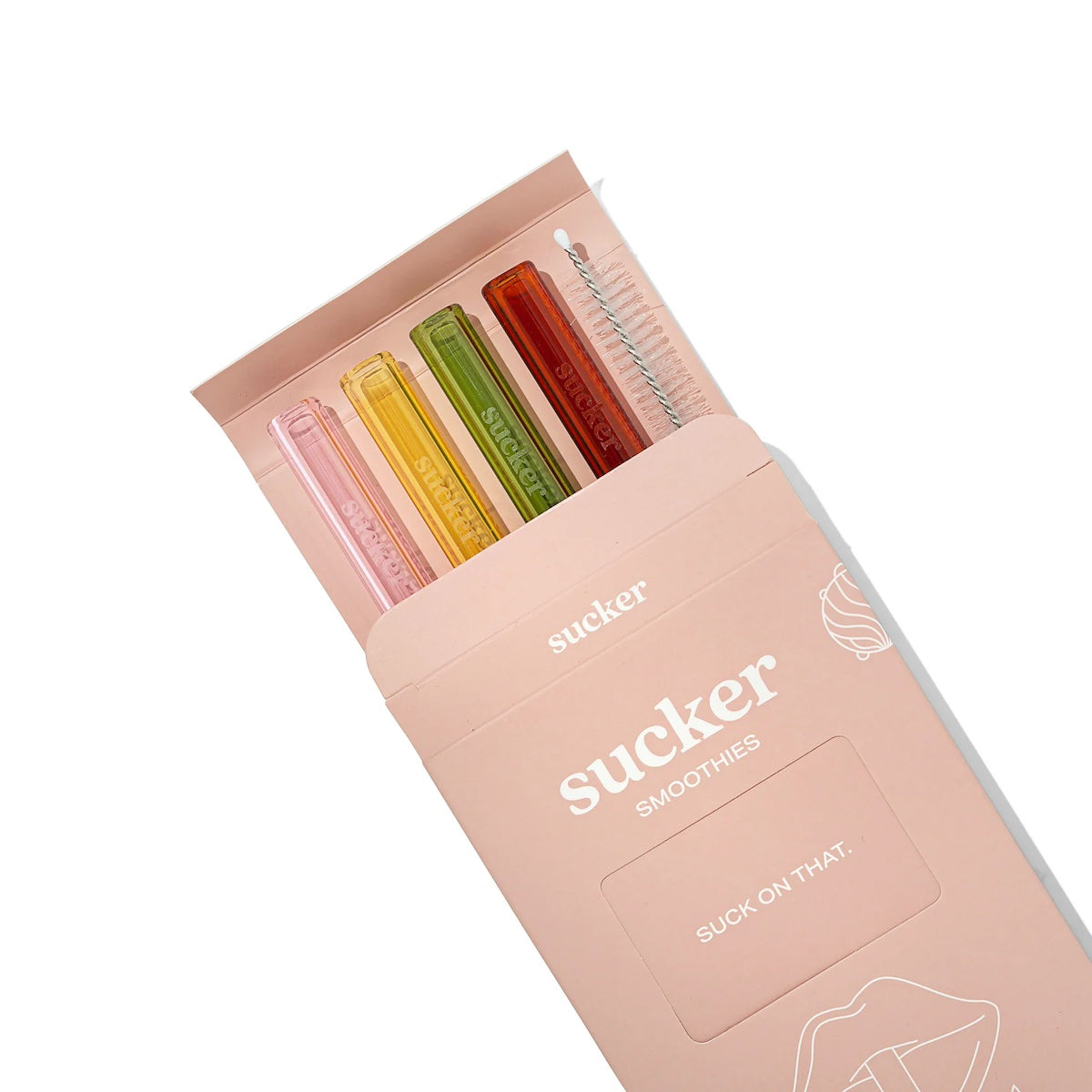 Sucker NZ- Reusable Glass Smoothie Straws - Multi-colour