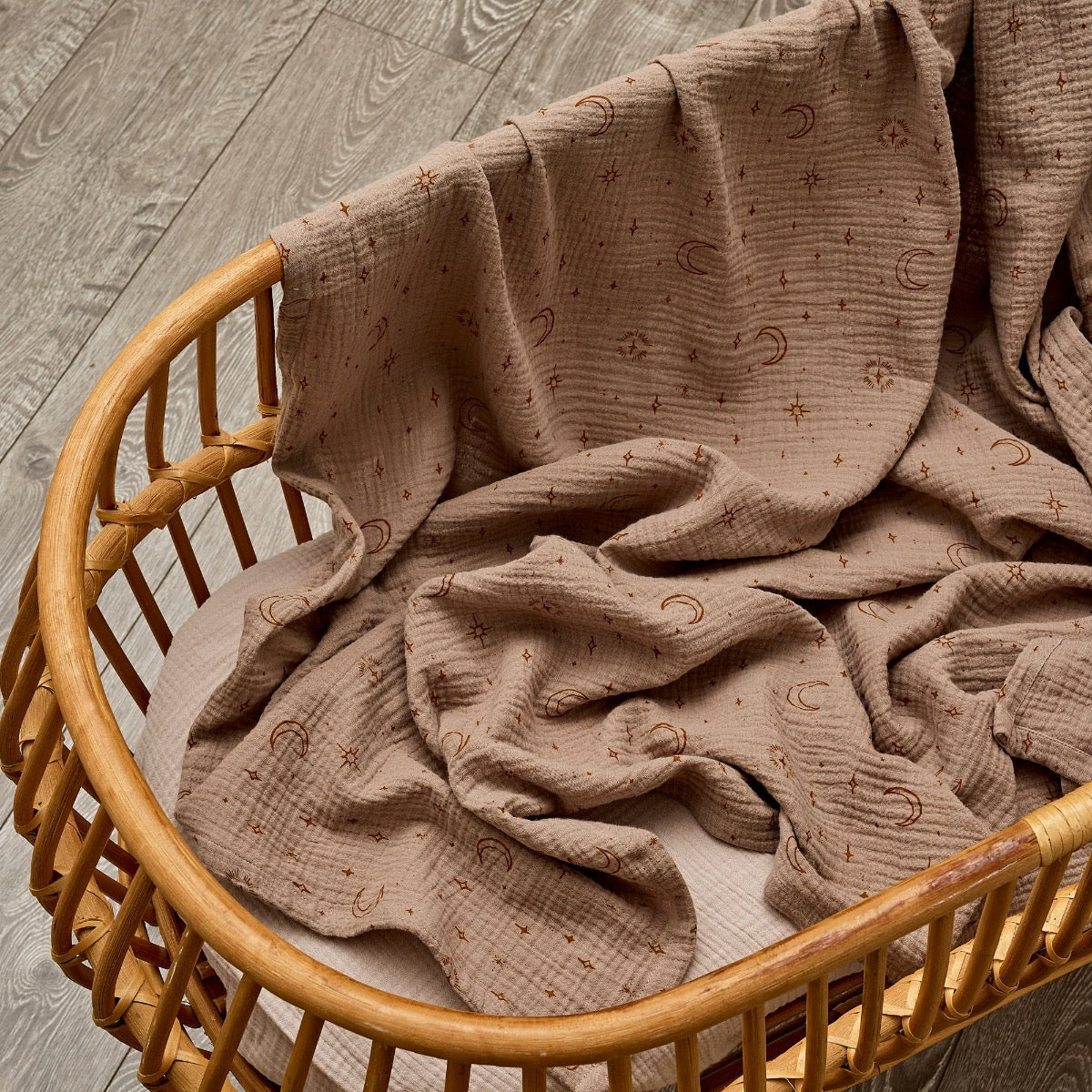 Over The Dandelions-Organic Muslin Swaddle -Night Sky