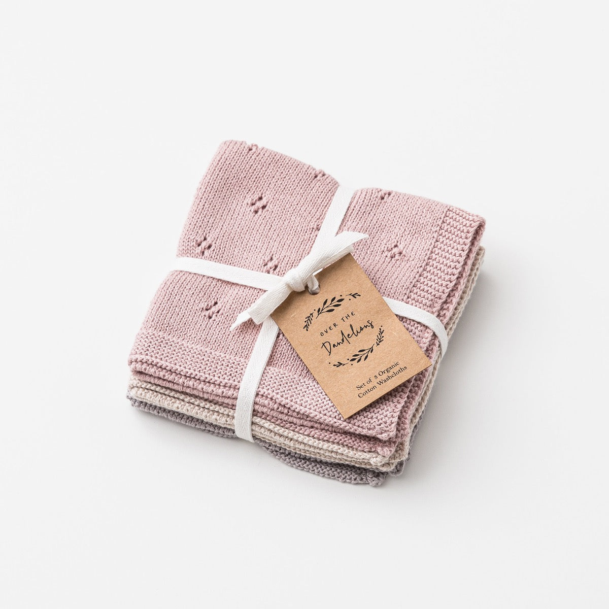 Over The Dandelions-Organic Cotton Wash Cloth Set Dusk
