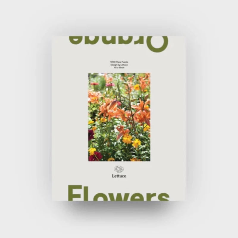 Lettuce Puzzle - Orange Flowers