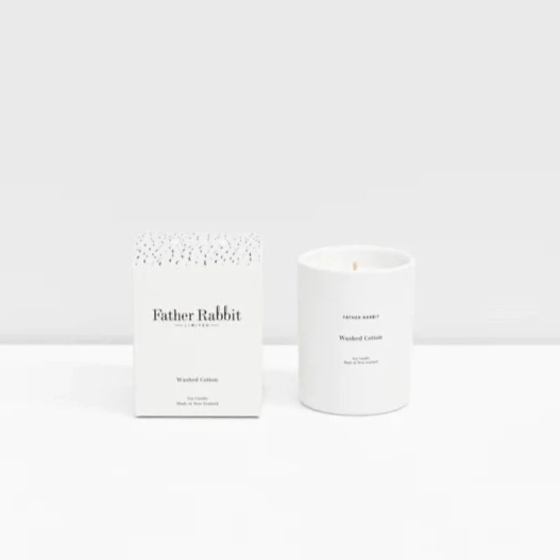 Father Rabbit Soy Scented Candle - Washed Cotton
