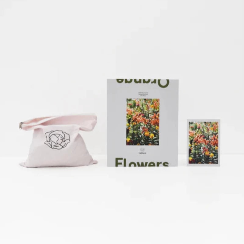 Lettuce Puzzle - Orange Flowers