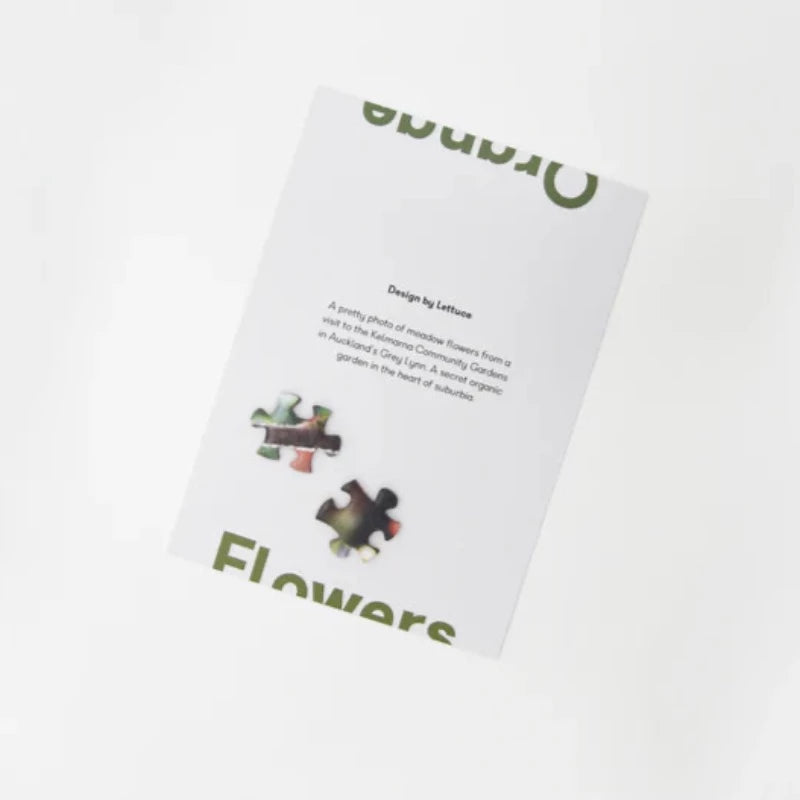 Lettuce Puzzle - Orange Flowers