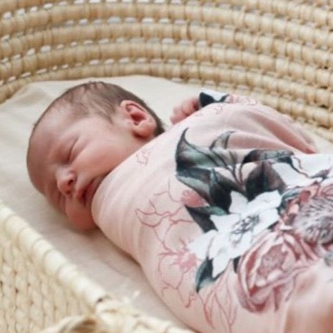 Burrow & Be Muslin Wrap - Tropical Bouquet