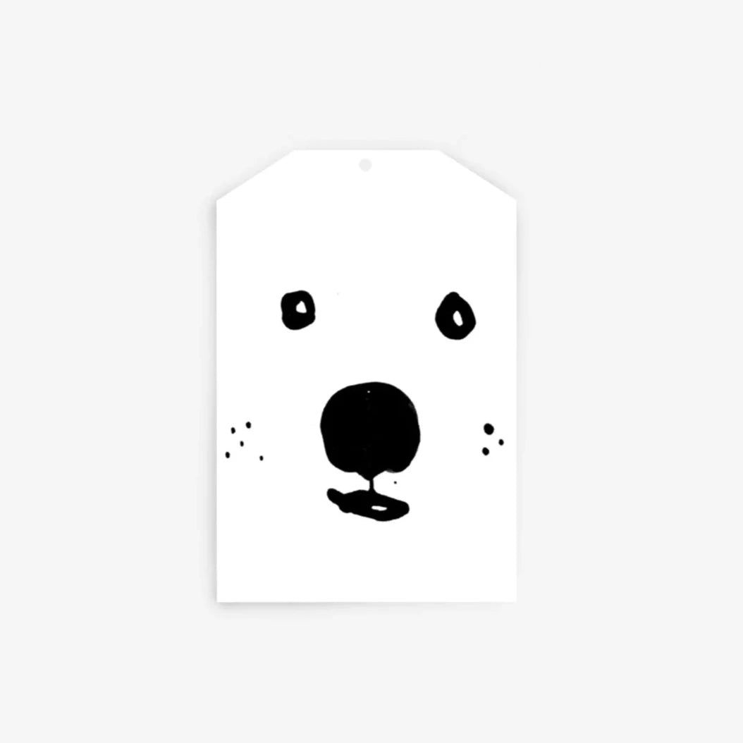Father Rabbit Gift Tag - Bear Face