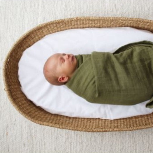 Burrow & Be Muslin Wrap - Olive