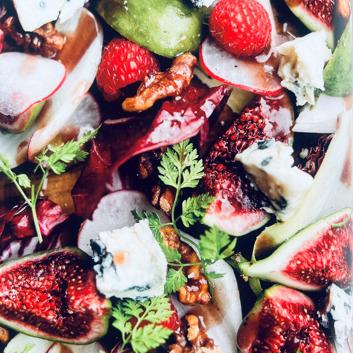Al Brown's Fig, raspberry and blue cheese salad