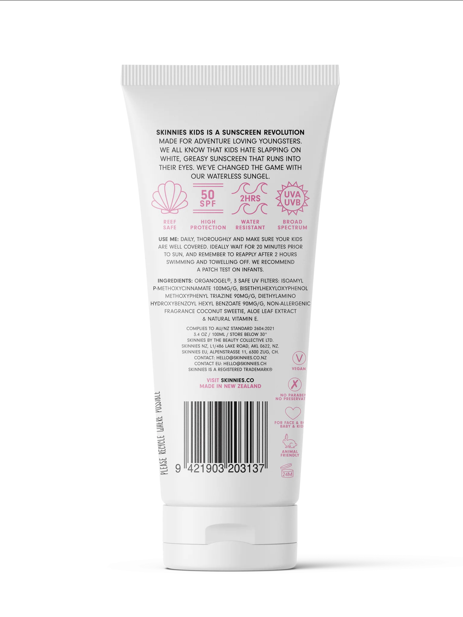 Skinnies-Barefoot Babe Kids SPF50 100ml