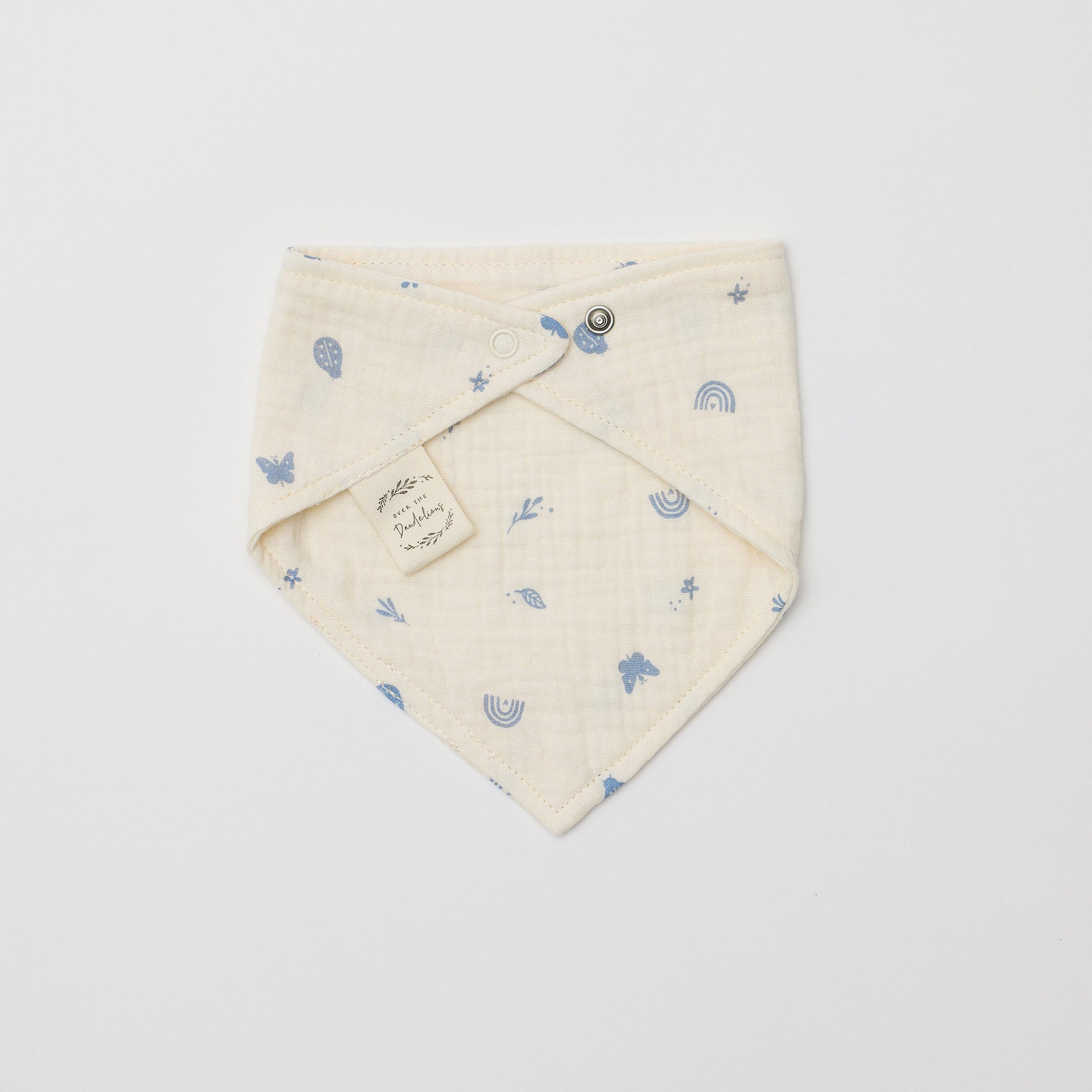 Over The Dandelions-Organic Muslin Bib Enchanted Garden