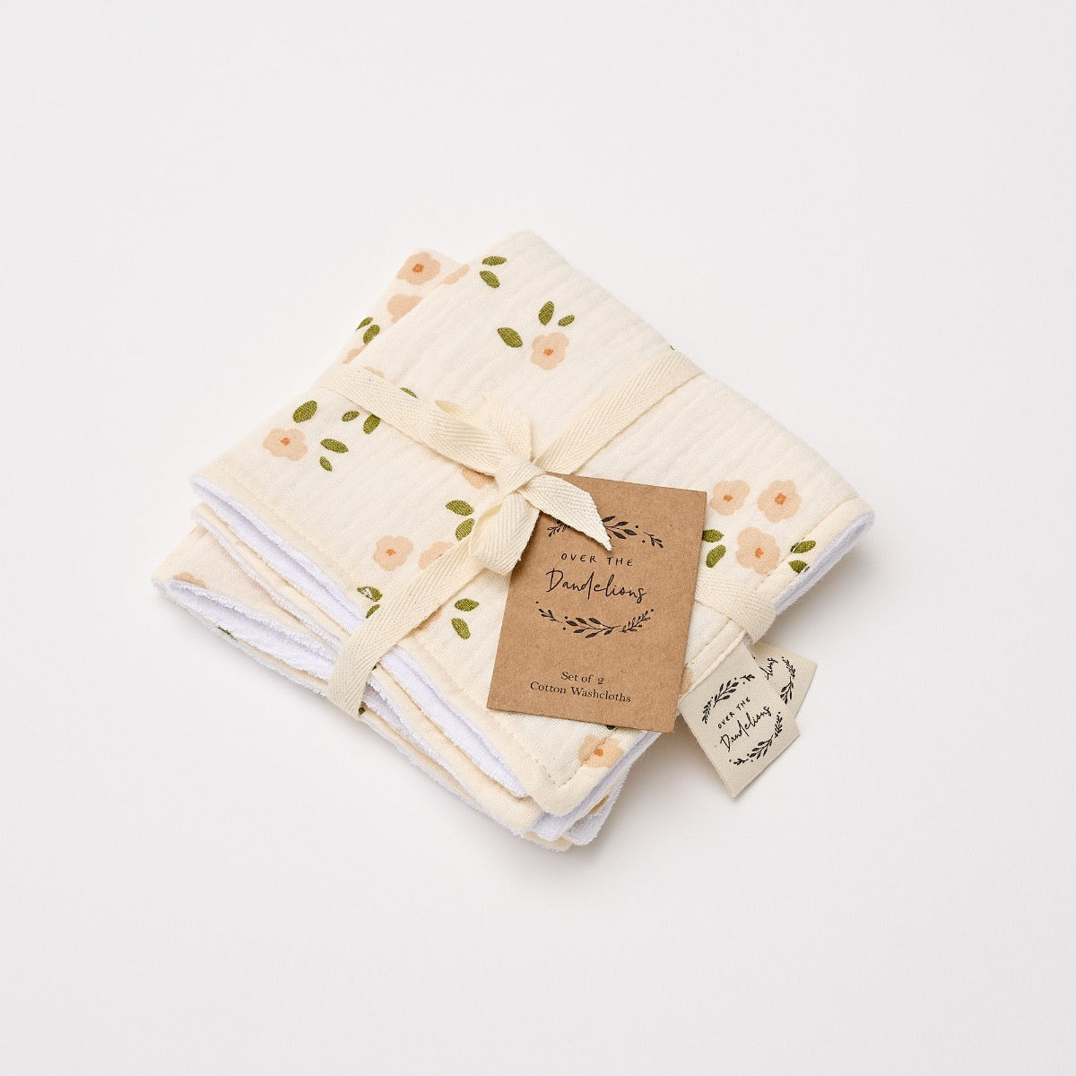 Over The Dandelions-Wash Cloth Set of 2 - Daisy