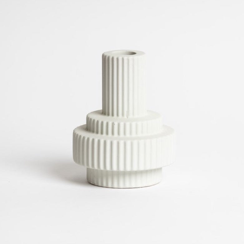 Ned Collections Burj Candle Holder - White