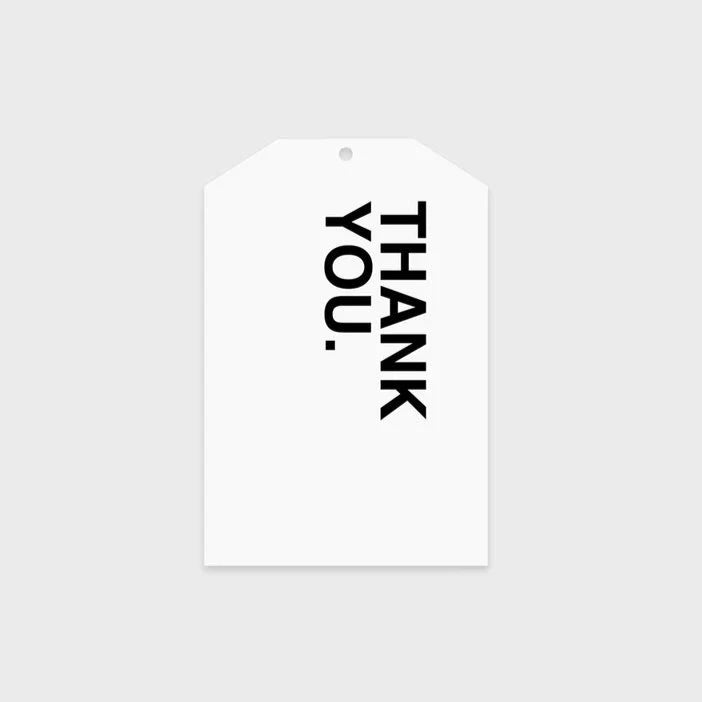 Father Rabbit Gift Tag - Bold "Thank You"