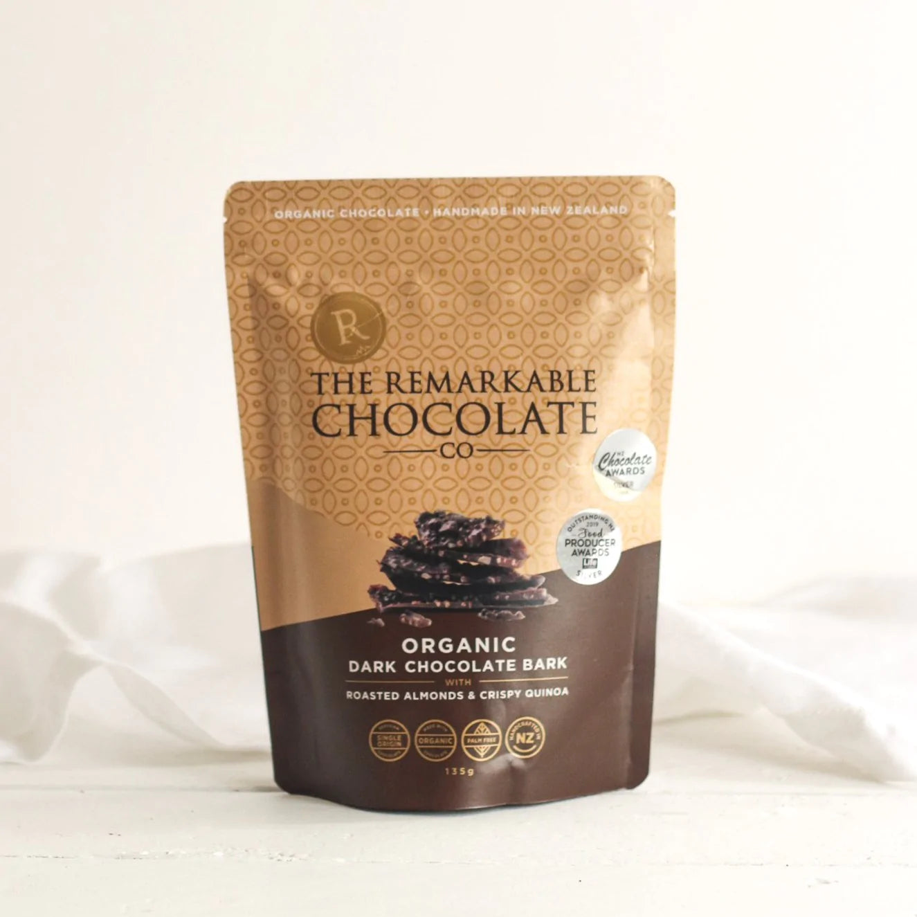 The Remarkable Chocolate Co Organic Chocolate Bark - Almond & Popped Quinoa