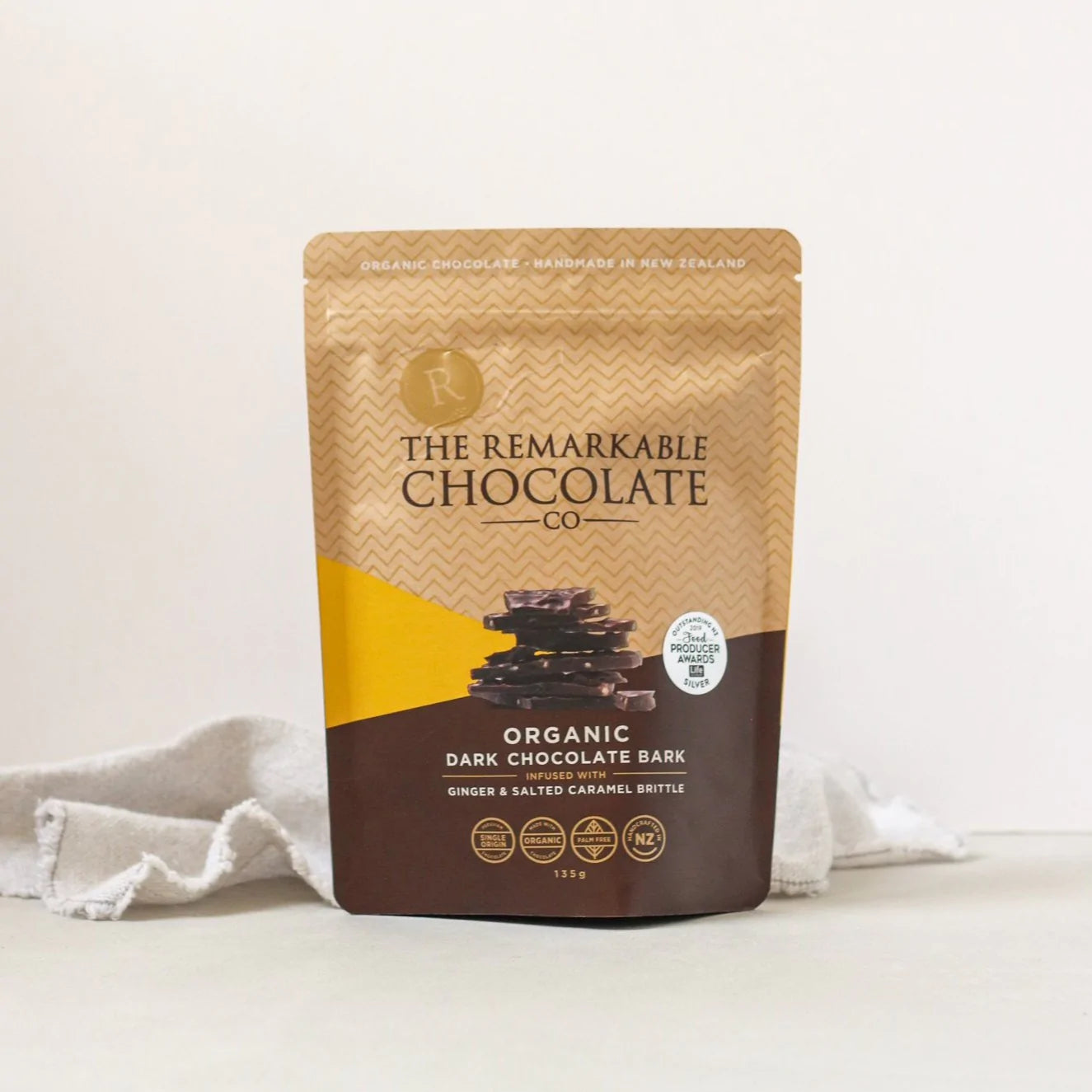 The Remarkable Chocolate Co Organic Chocolate Bark - Ginger & Caramel