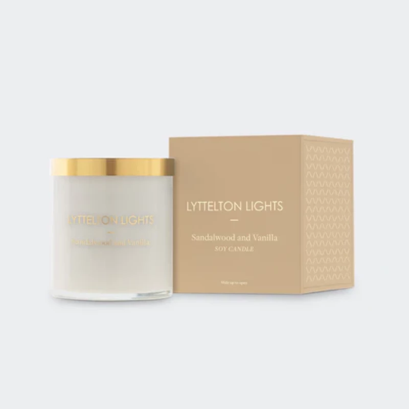 Lyttelton Lights Candle (Medium) - Sandalwood & Vanilla