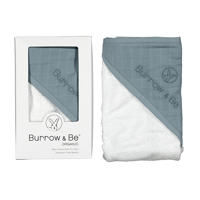 Burrow & Be Baby Hooded Towel - Storm
