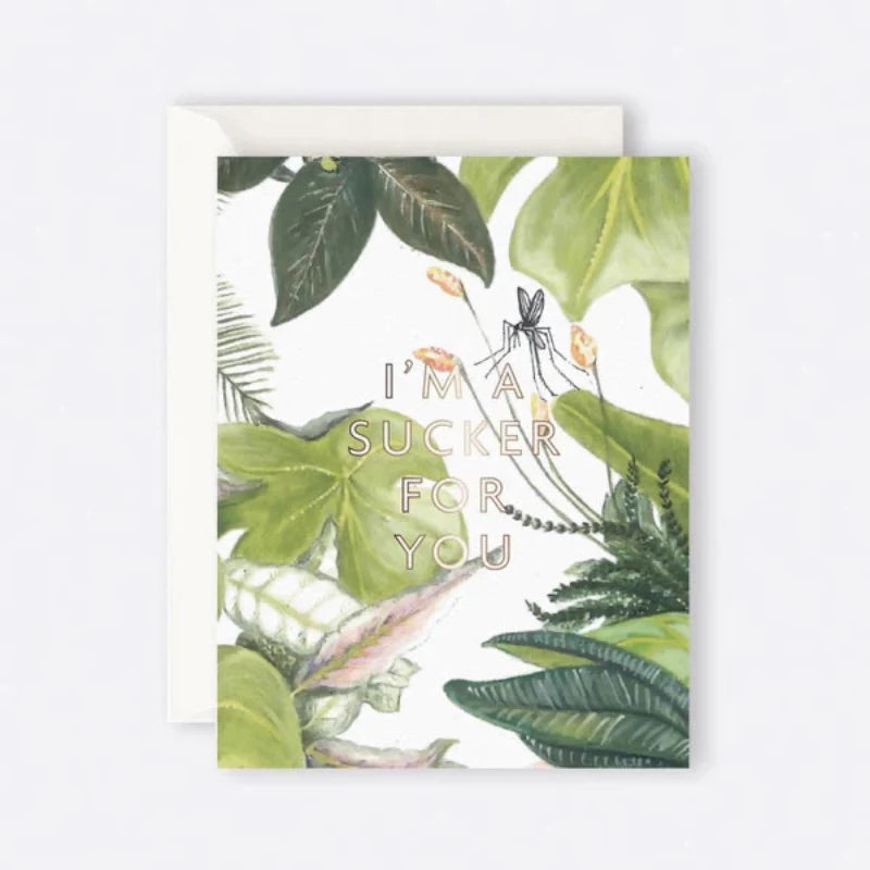 Father Rabbit - Botanical "I'm a Sucker For You" Card